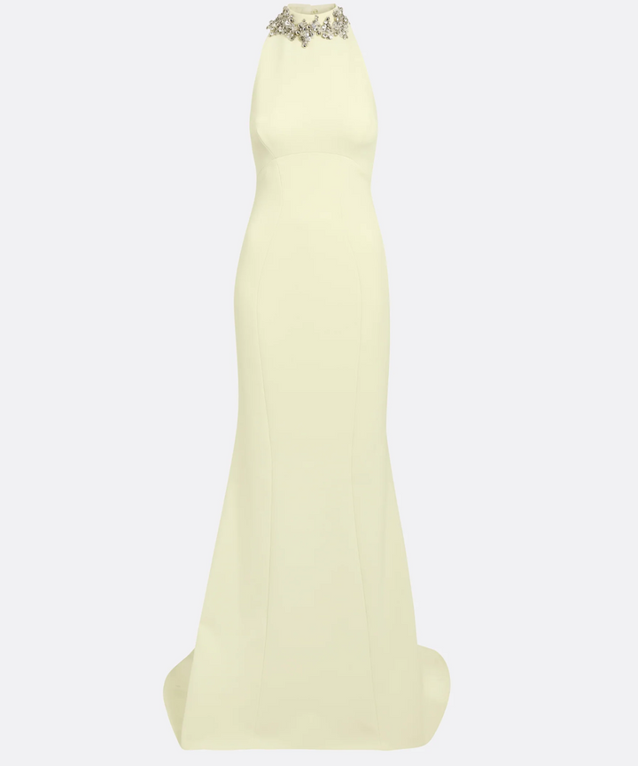 Embellished Halter-Neck Gown - Celeste