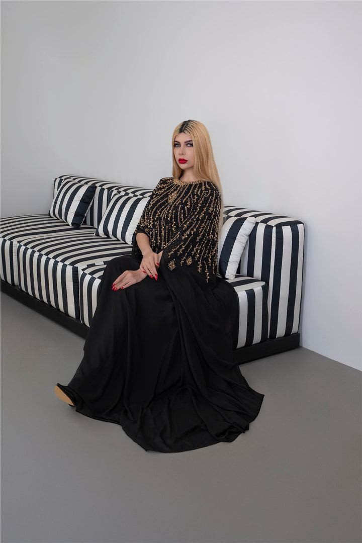 Fully beaded cape dress - PIA