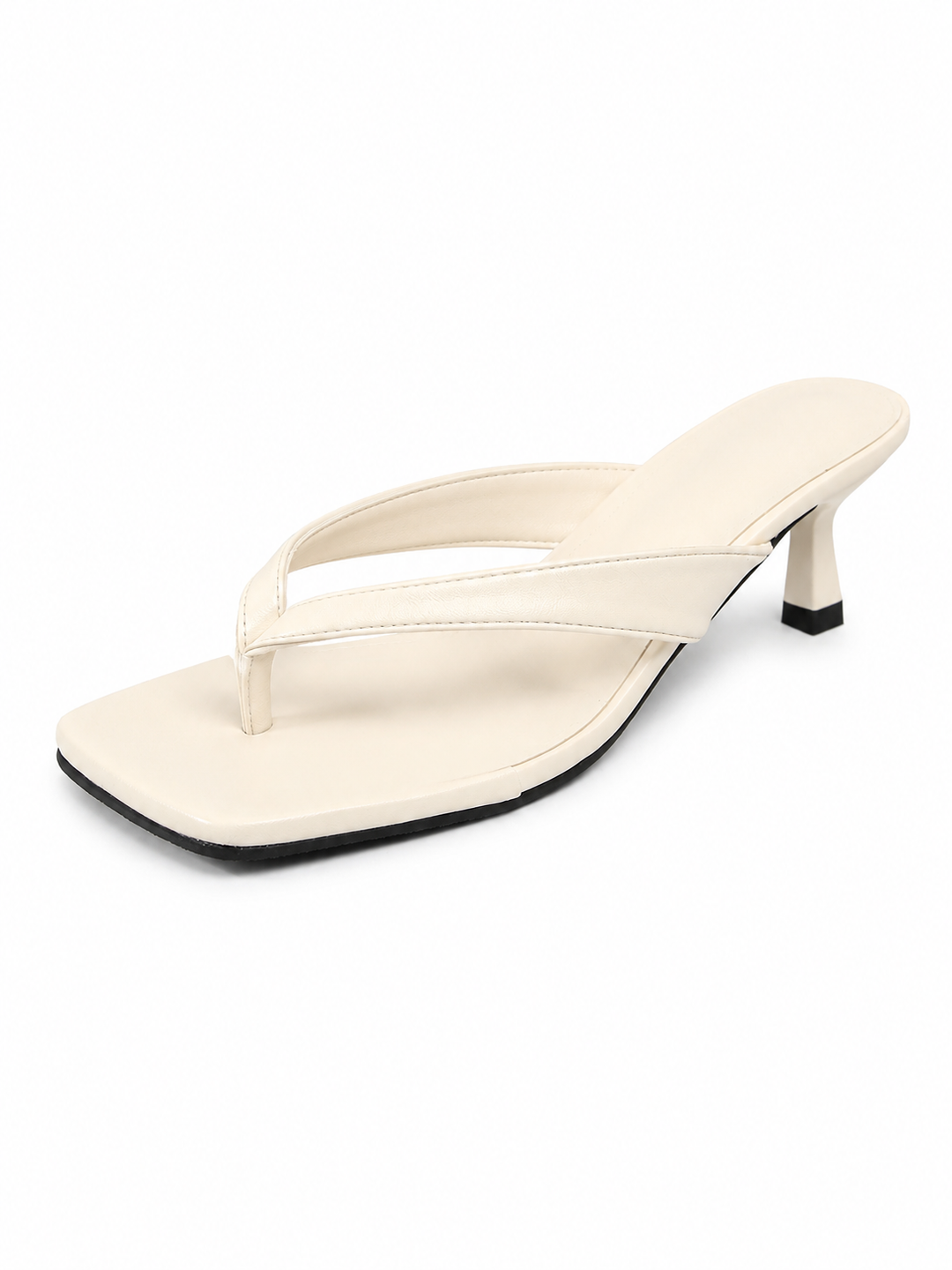 Square-Toe Kitten-Heel Mules – Mocha