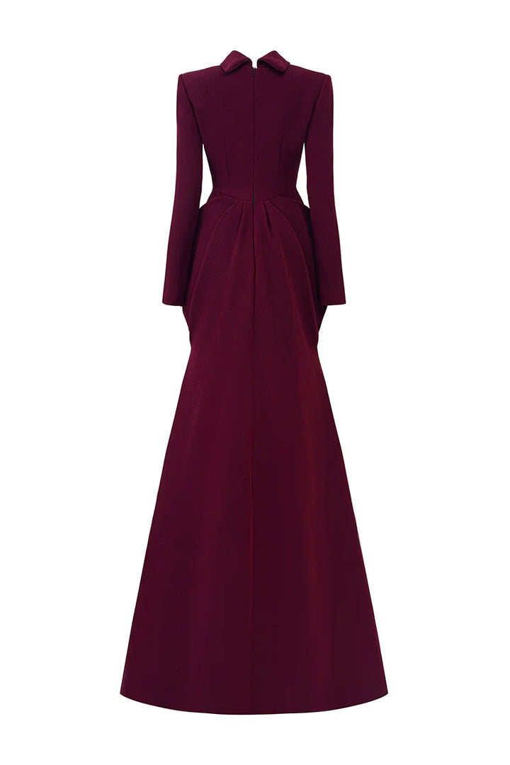 structured mermaid gown with sculpted waist panels – LYSANDRA