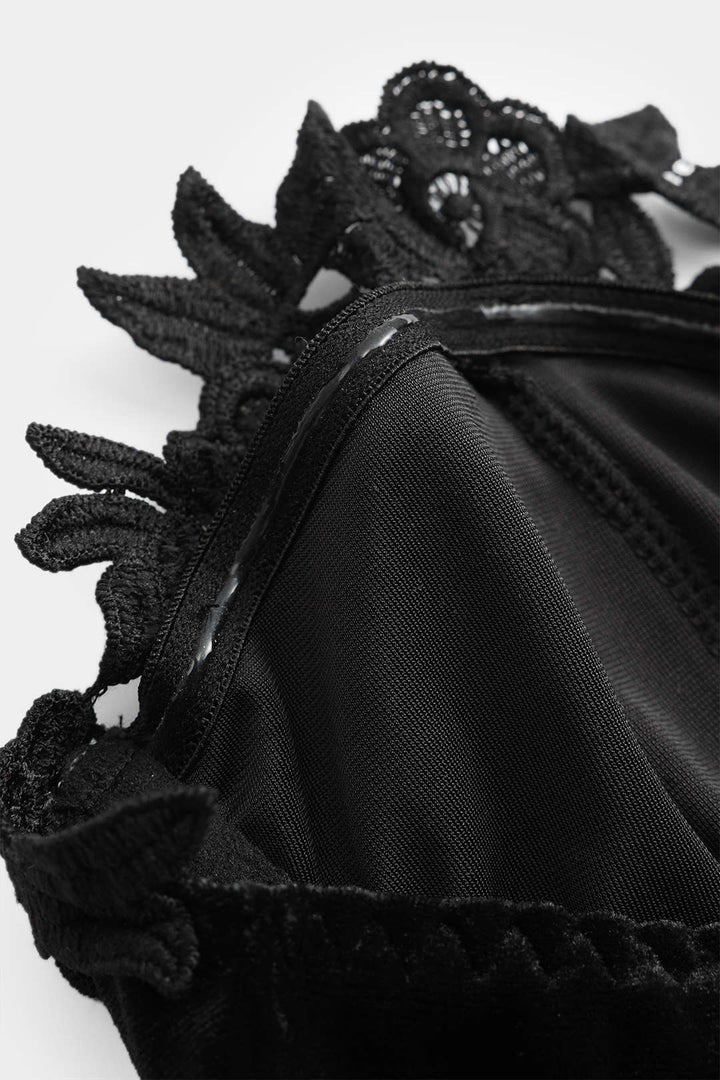 Velvet Backless Bustier Corset Tube Top