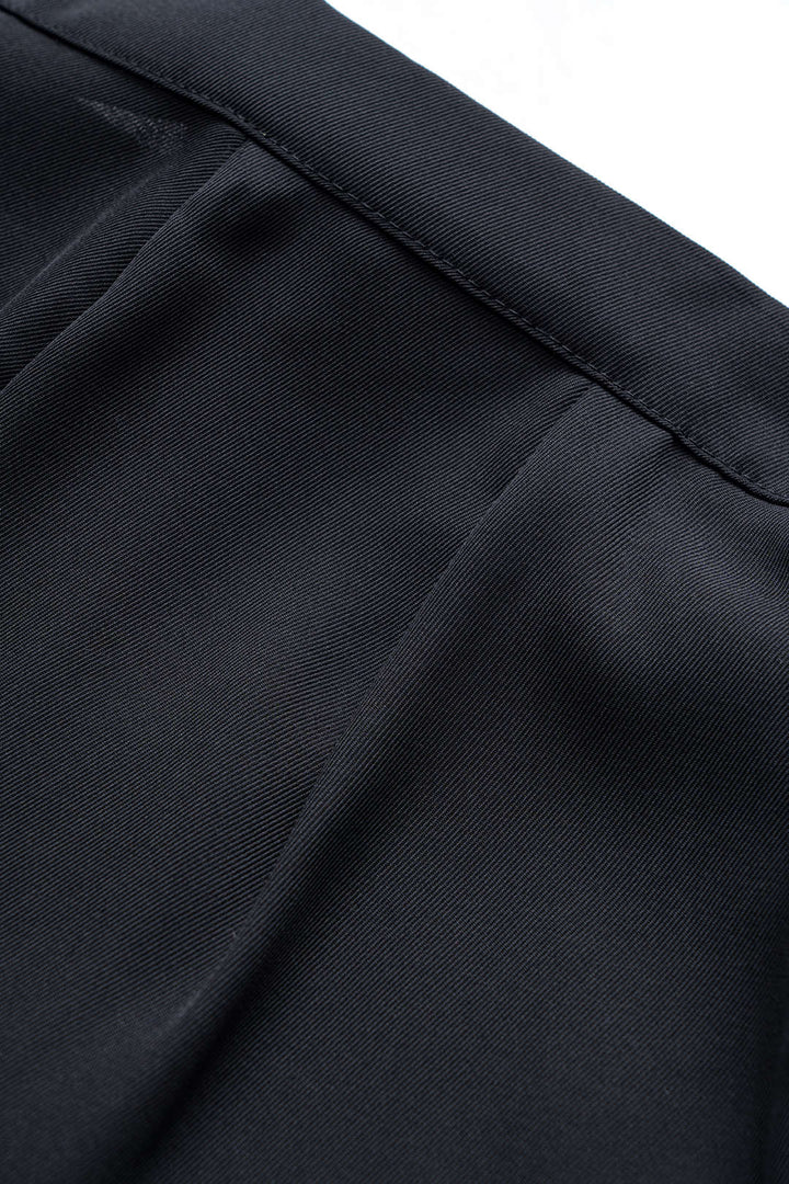 Pleated Tie Front Wide Leg Trousers