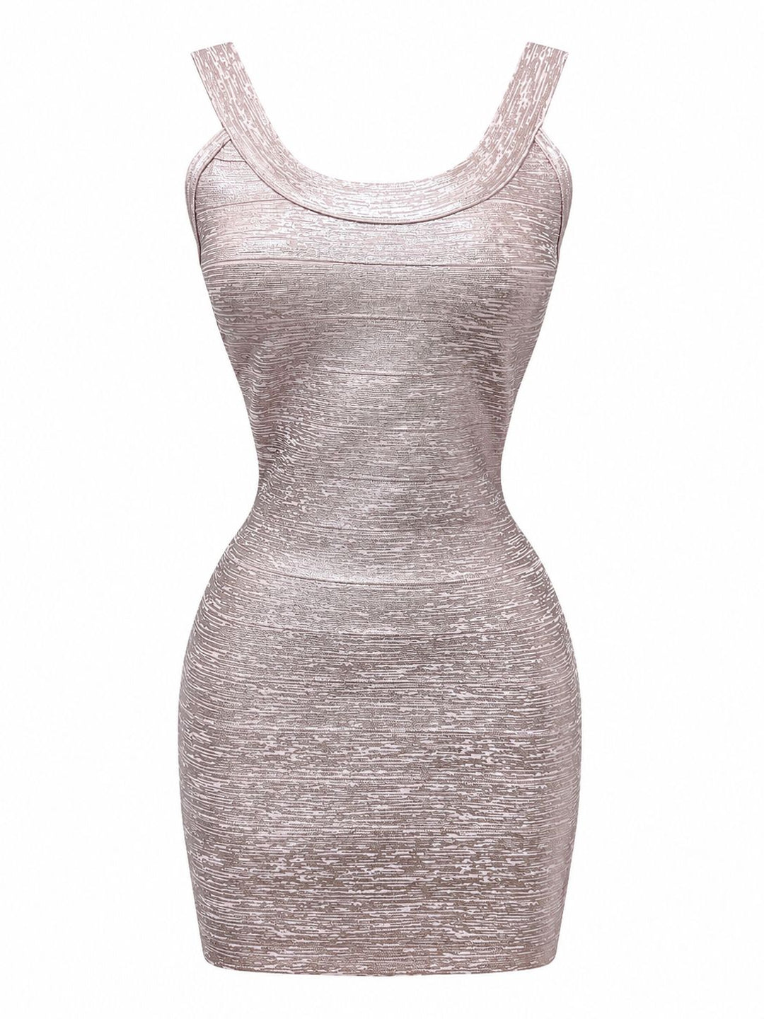 Metallic Textured Bodycon Mini Dress - Shimmer