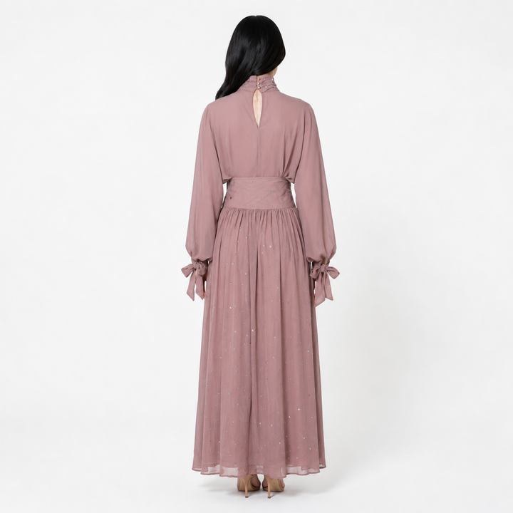 Sparkle High-Neck Maxi Dress - Radiance