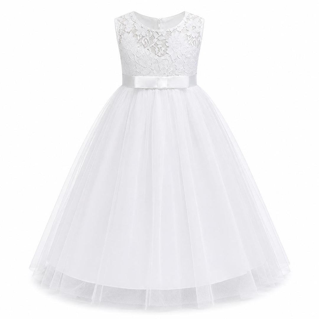 Elegant Lace Princess Dress - Girls