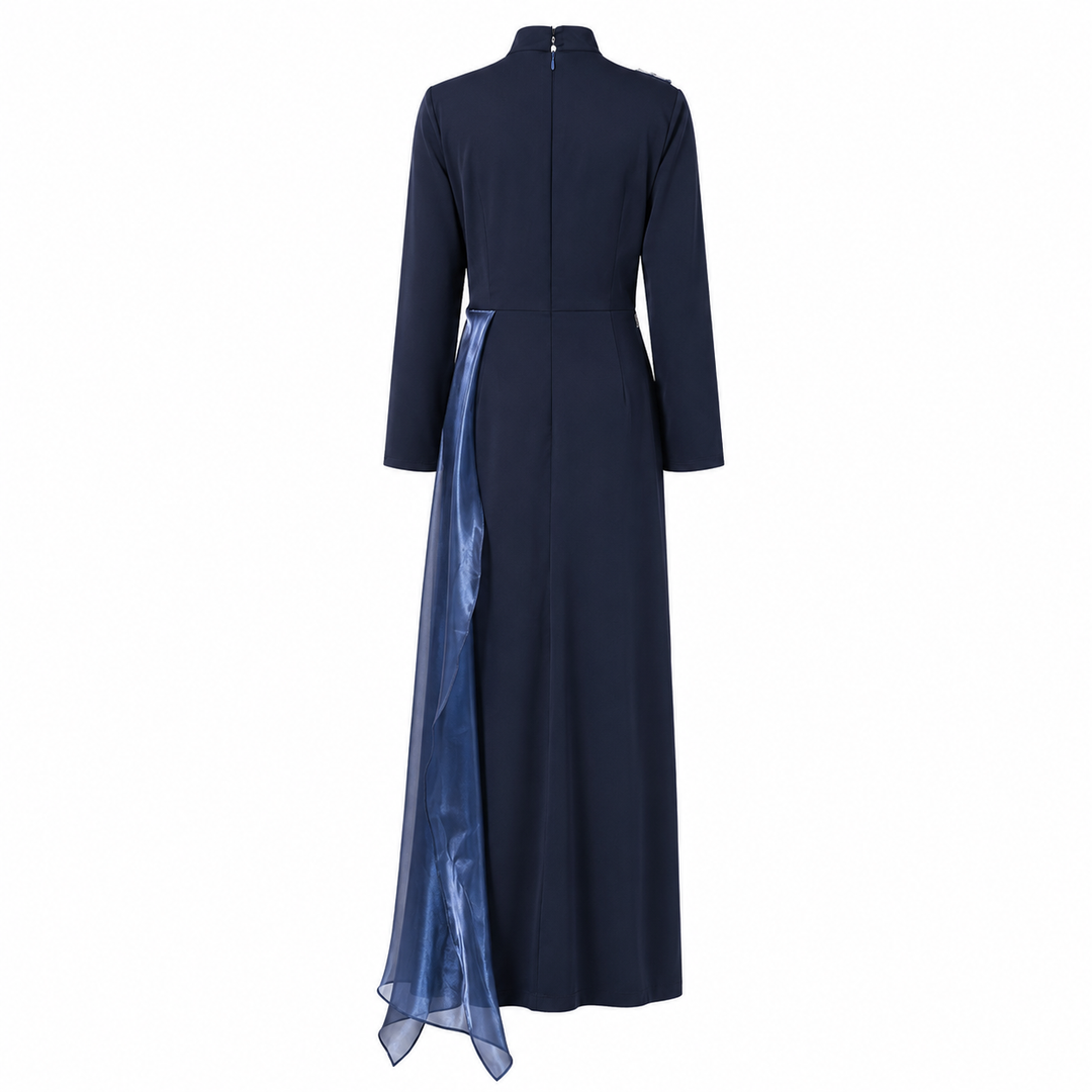 Embellished Sash Maxi Dress - Midnight