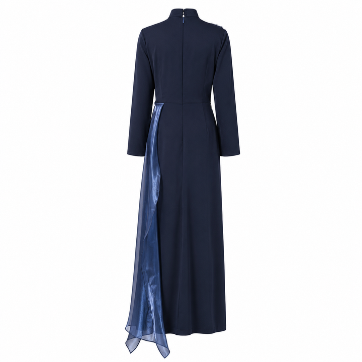 Embellished Sash Maxi Dress - Midnight