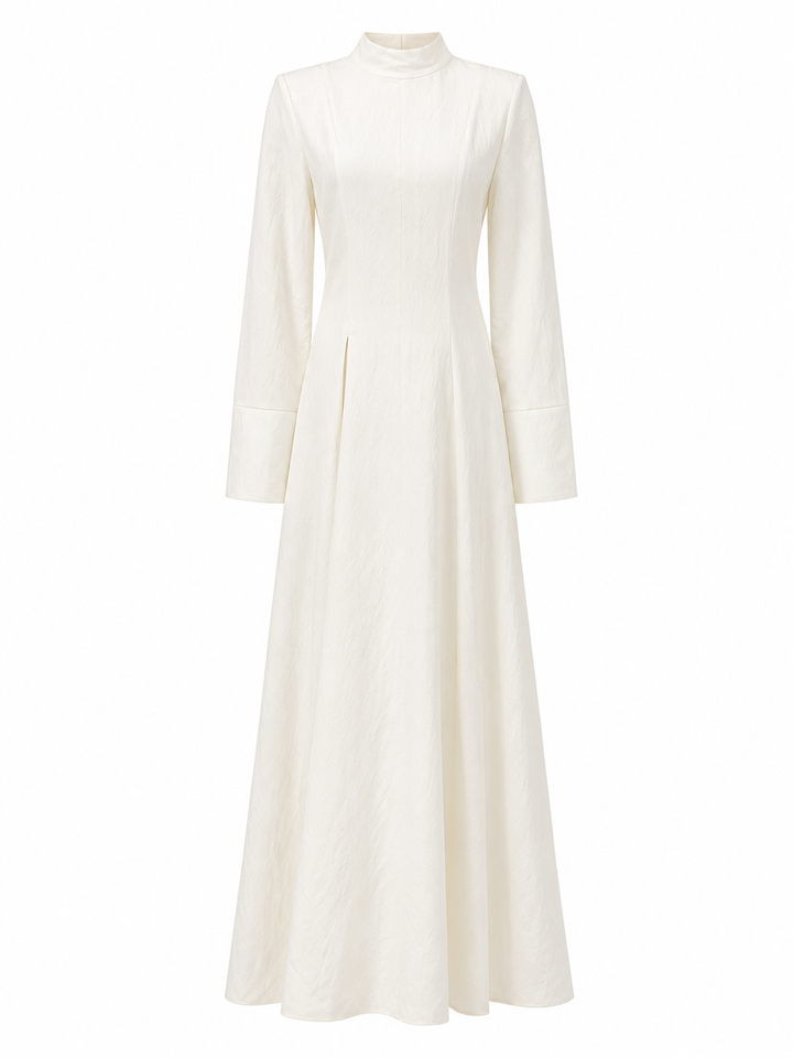 High Neck Maxi Dress - Ivory