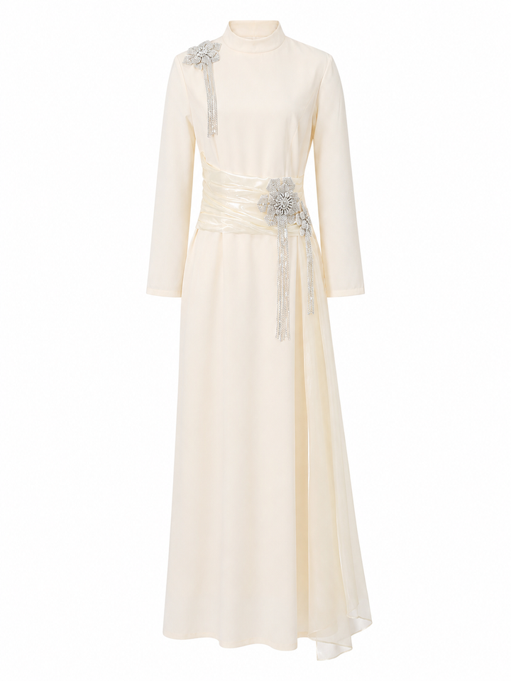 Embellished Sash Maxi Dress - Midnight