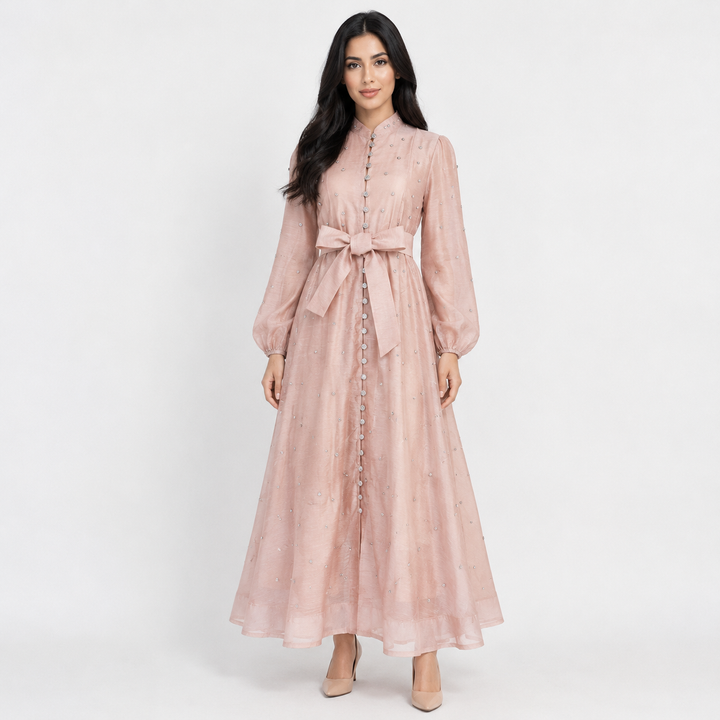 Pearl Embellished Maxi Dress - Midnight