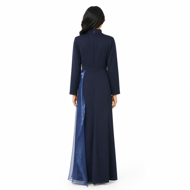 Embellished Sash Maxi Dress - Midnight