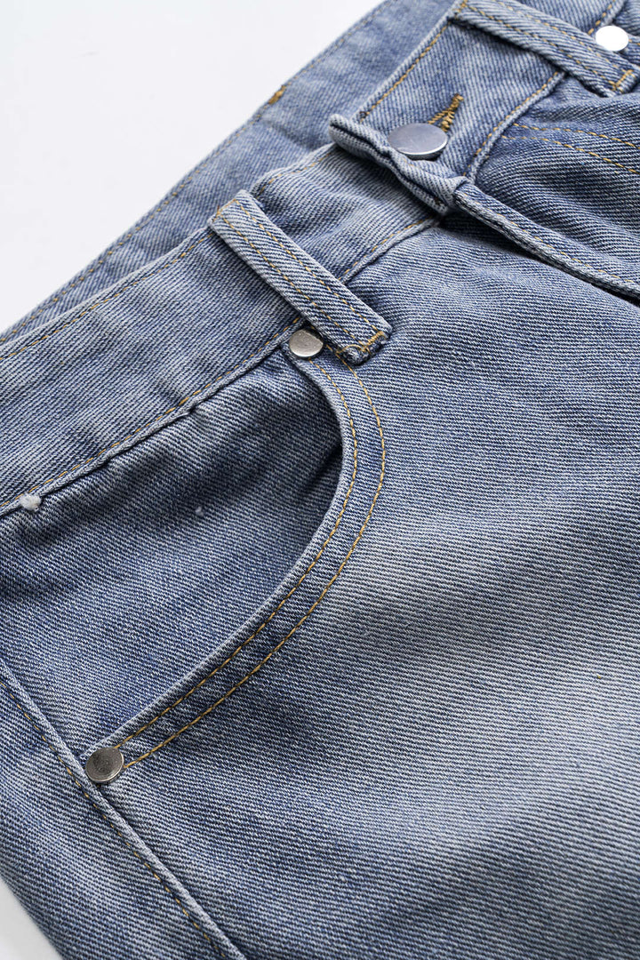 Faded Wide Leg Jeans