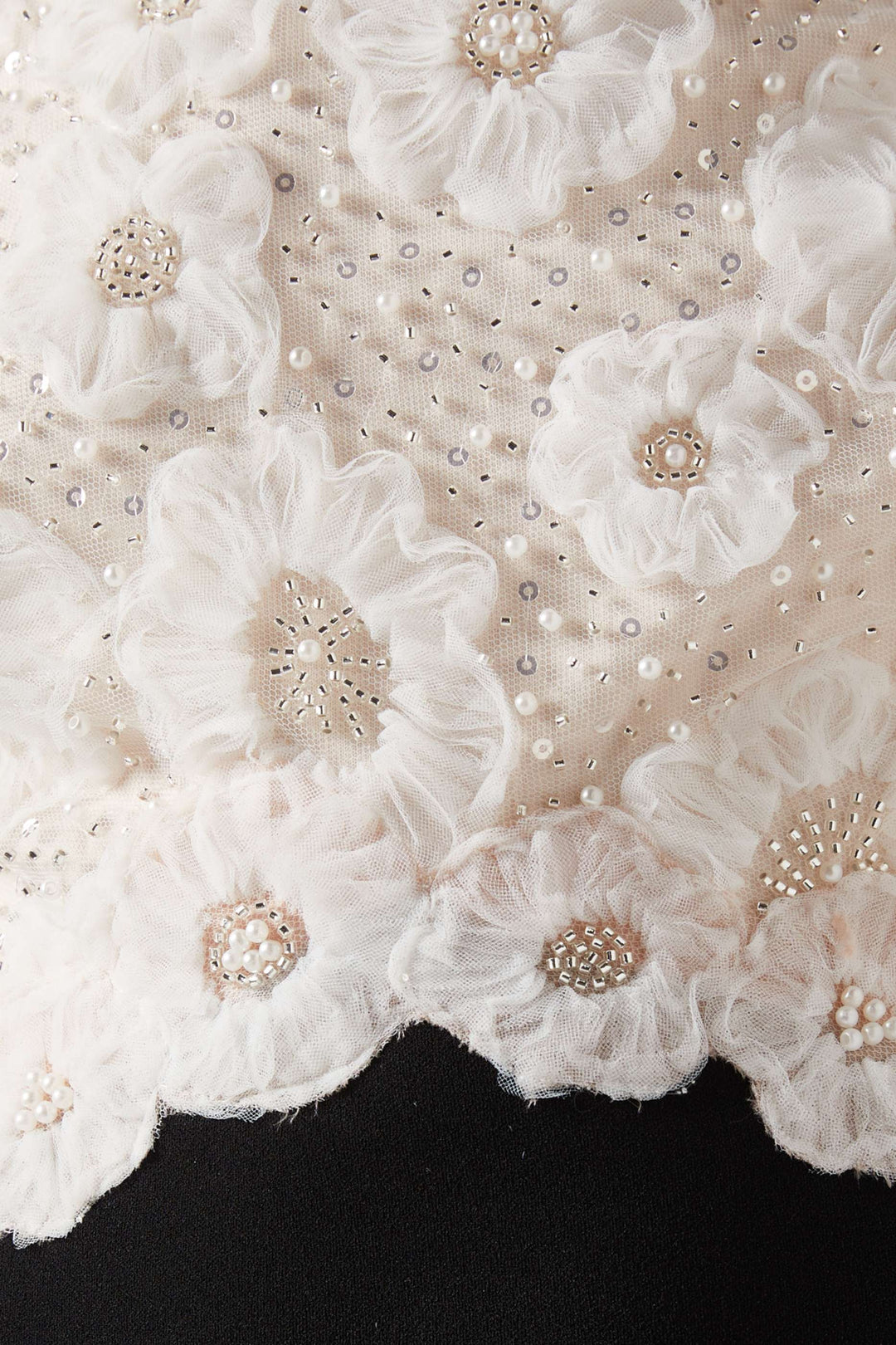 Off-shoulder gown with embroidered lace bodice – NOIRE