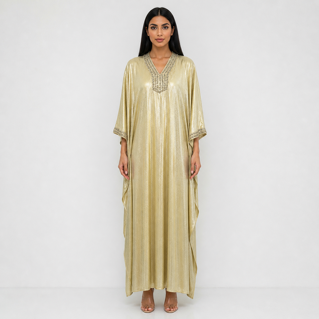 Black Embellished Kaftan Maxi Dress – NOURÉA