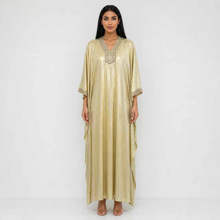 Black Embellished Kaftan Maxi Dress – NOURÉA