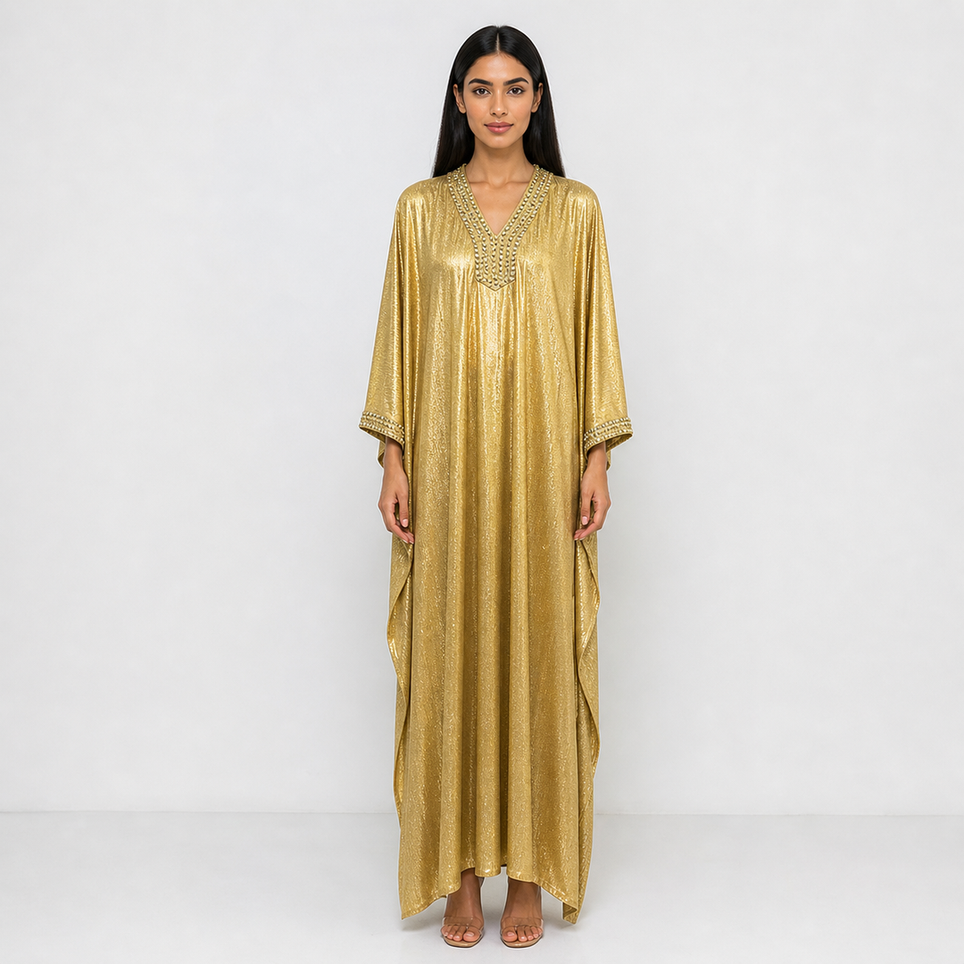 Black Embellished Kaftan Maxi Dress – NOURÉA