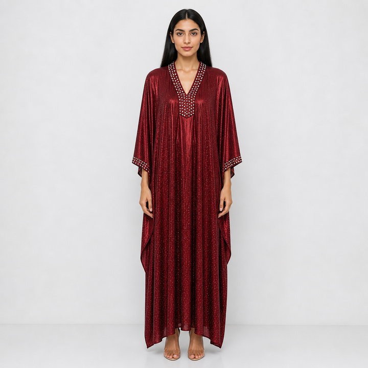 Black Embellished Kaftan Maxi Dress – NOURÉA