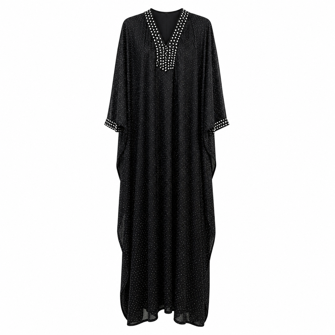 Black Embellished Kaftan Maxi Dress – NOURÉA