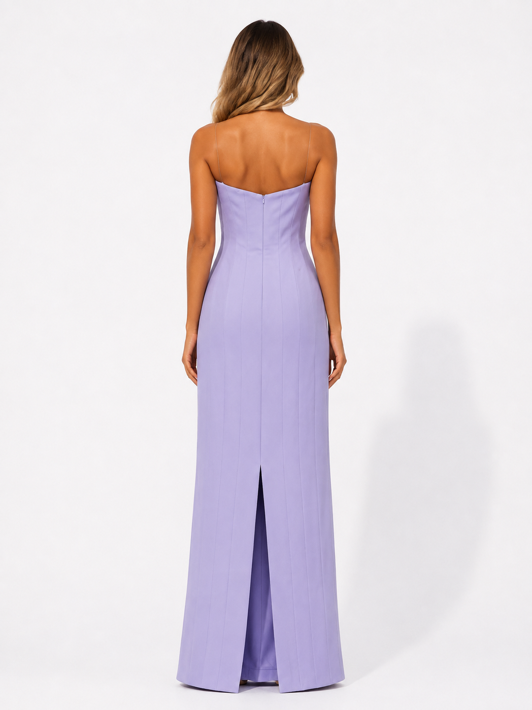 Lilac Strapless Tassel Evening Gown – Amethyst