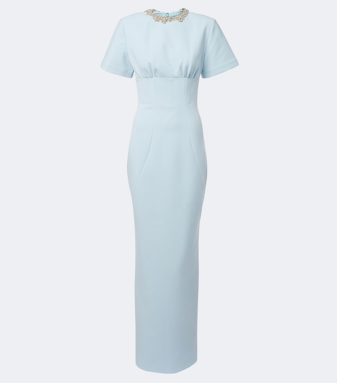 Crystal-Neck Column Gown - Celeste