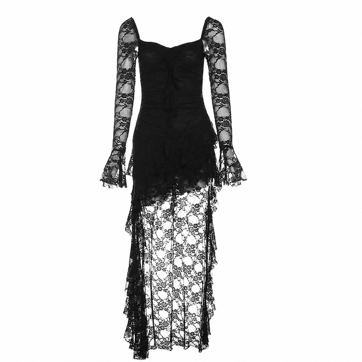 Midnight Lace High-Low Dress — Eclipse