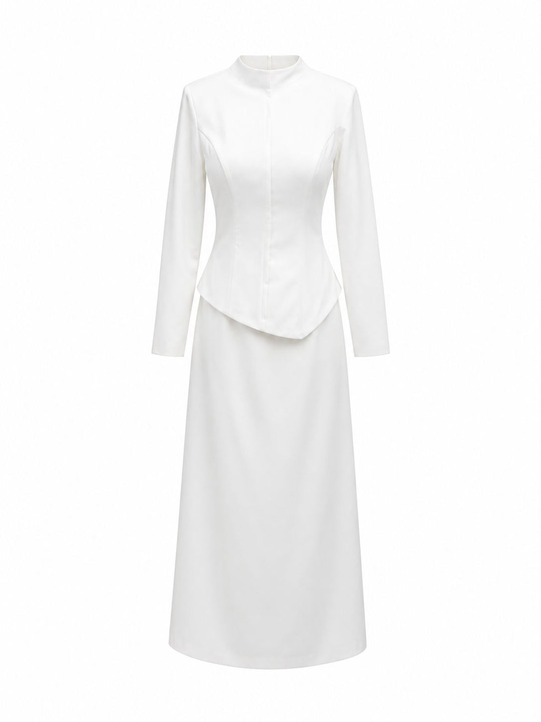 Elegant High-Neck Maxi Dress - Cocoa