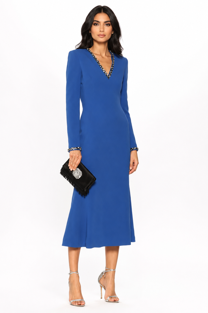 Sapphire Embellished Maxi Dress – Celeste