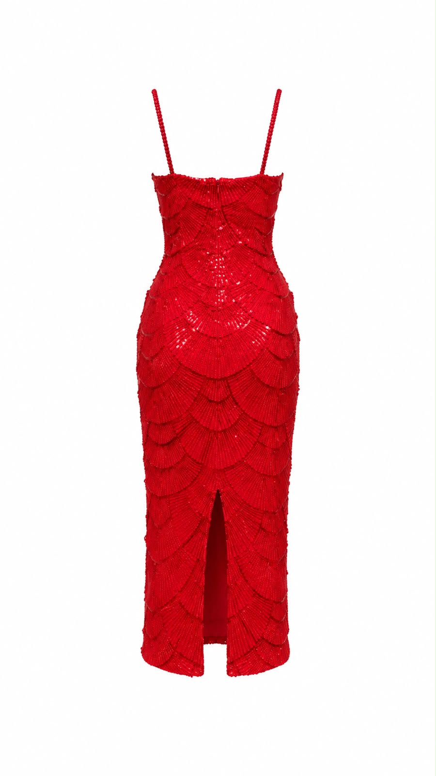 Pearl Beaded Midi Dress - Opulence