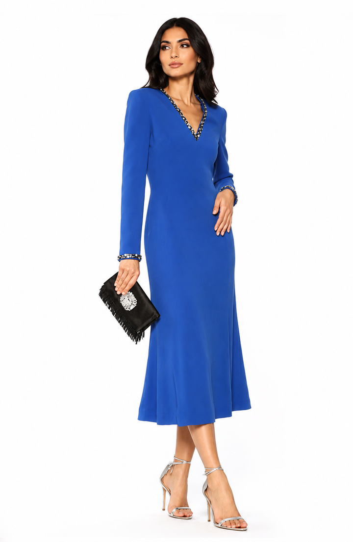 Sapphire Embellished Maxi Dress – Celeste