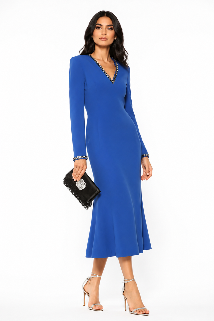 Sapphire Embellished Maxi Dress – Celeste