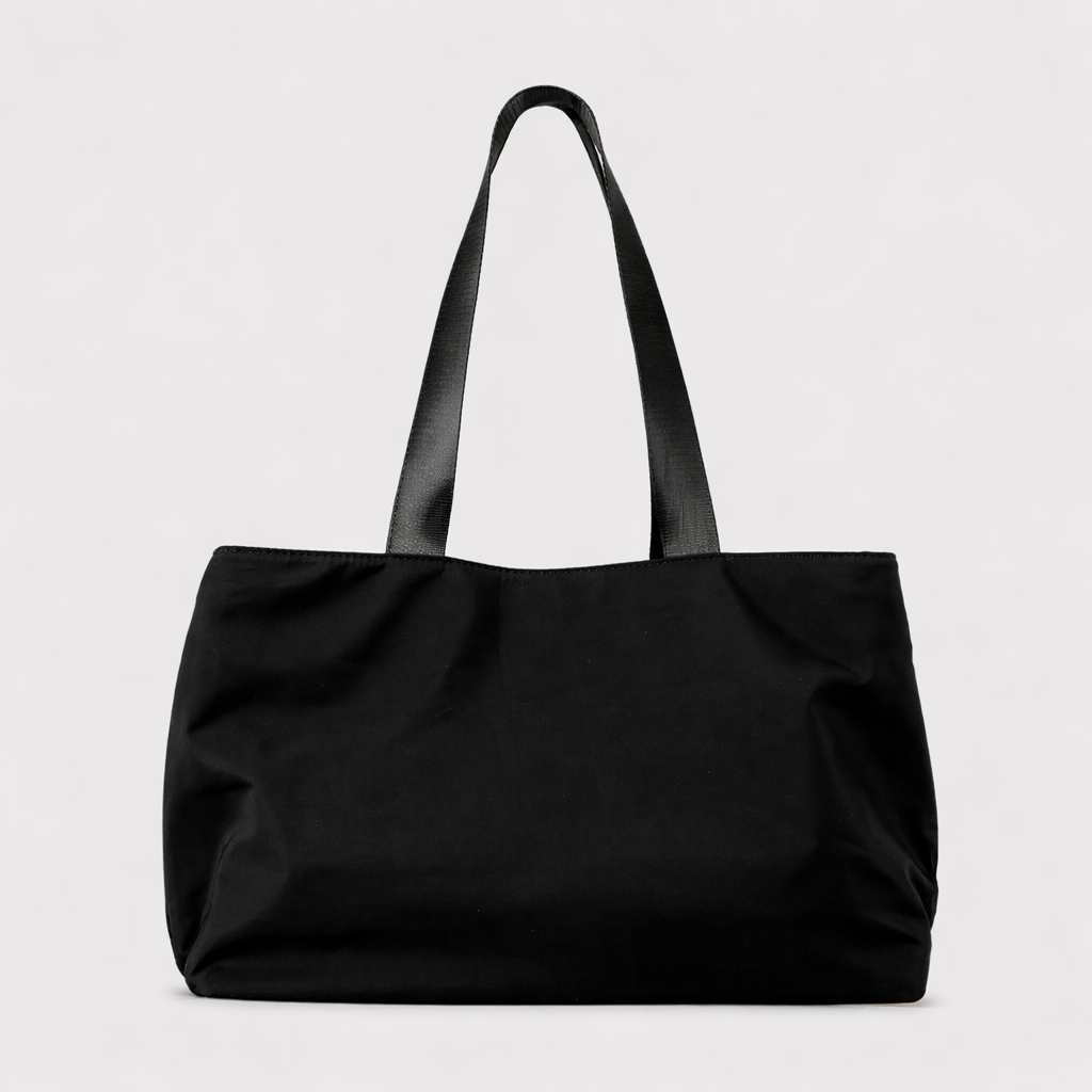 oversized nylon tote bag with contrast straps – ESSENTIAL