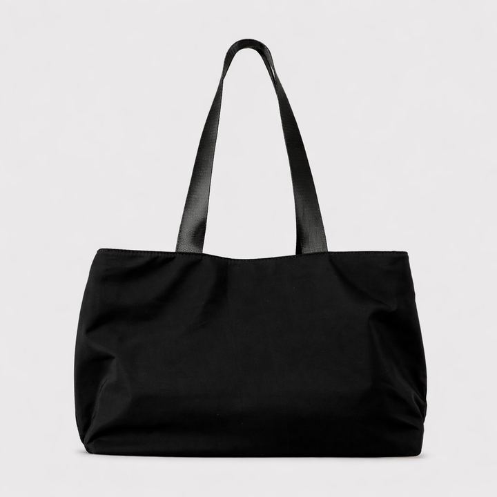 oversized nylon tote bag with contrast straps – ESSENTIAL