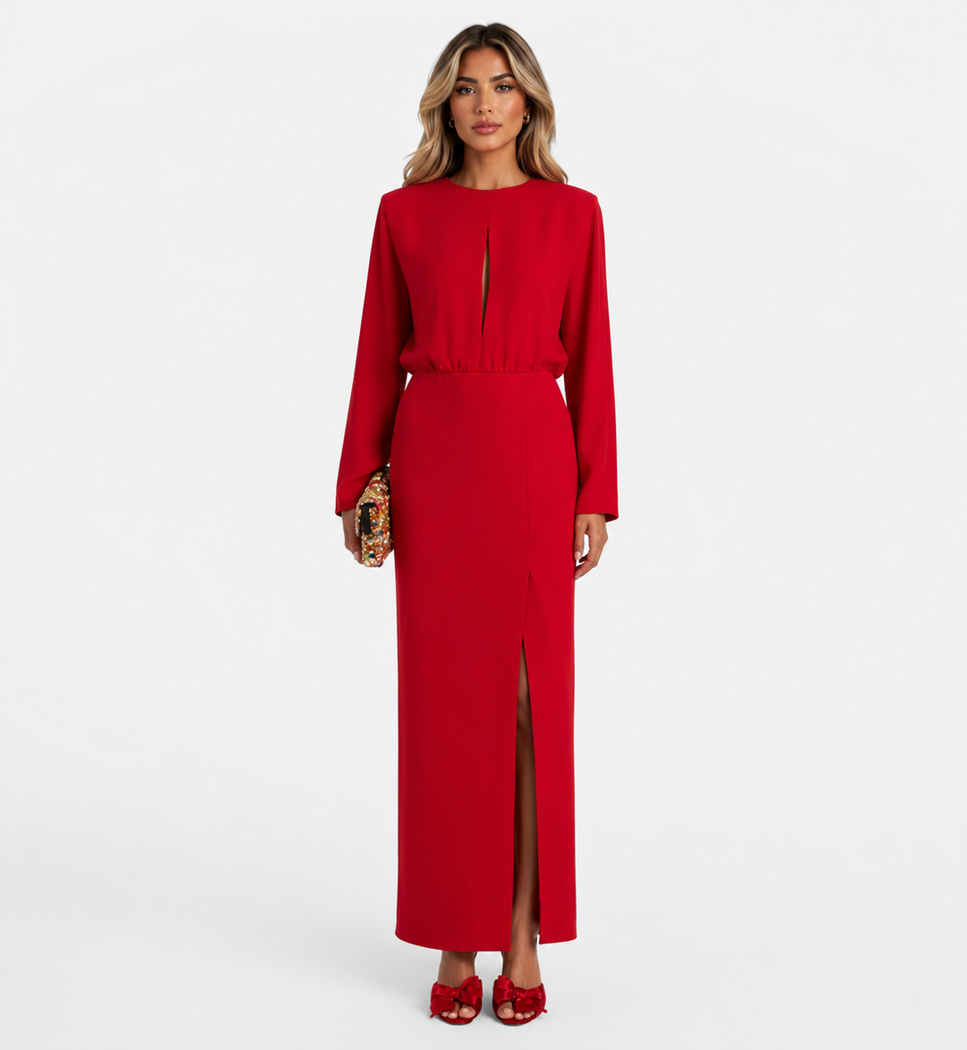 Scarlet Long Sleeve Evening Gown - Valencia
