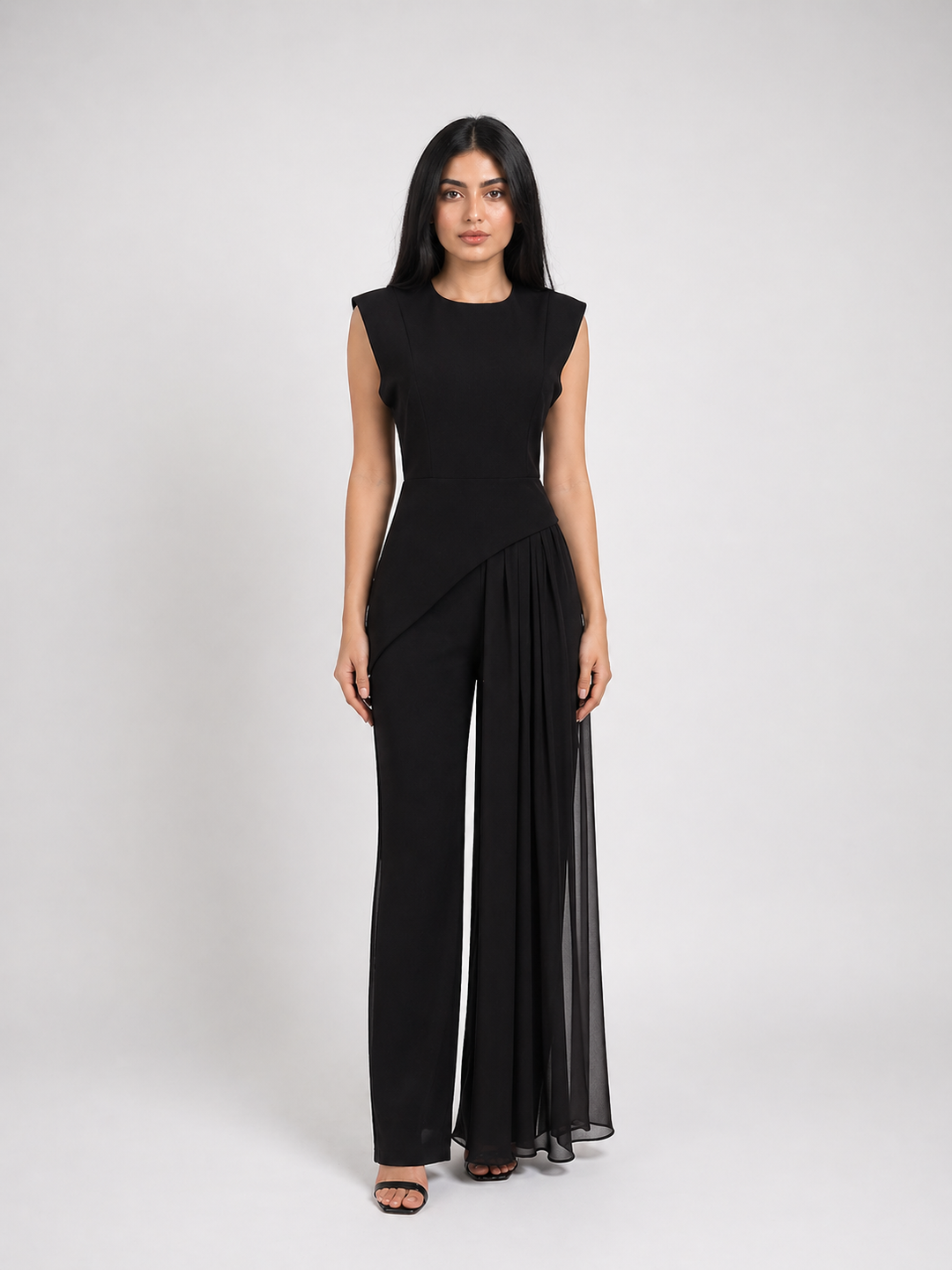 Burgundy Asymmetric Draped Top – NOIRÉVA