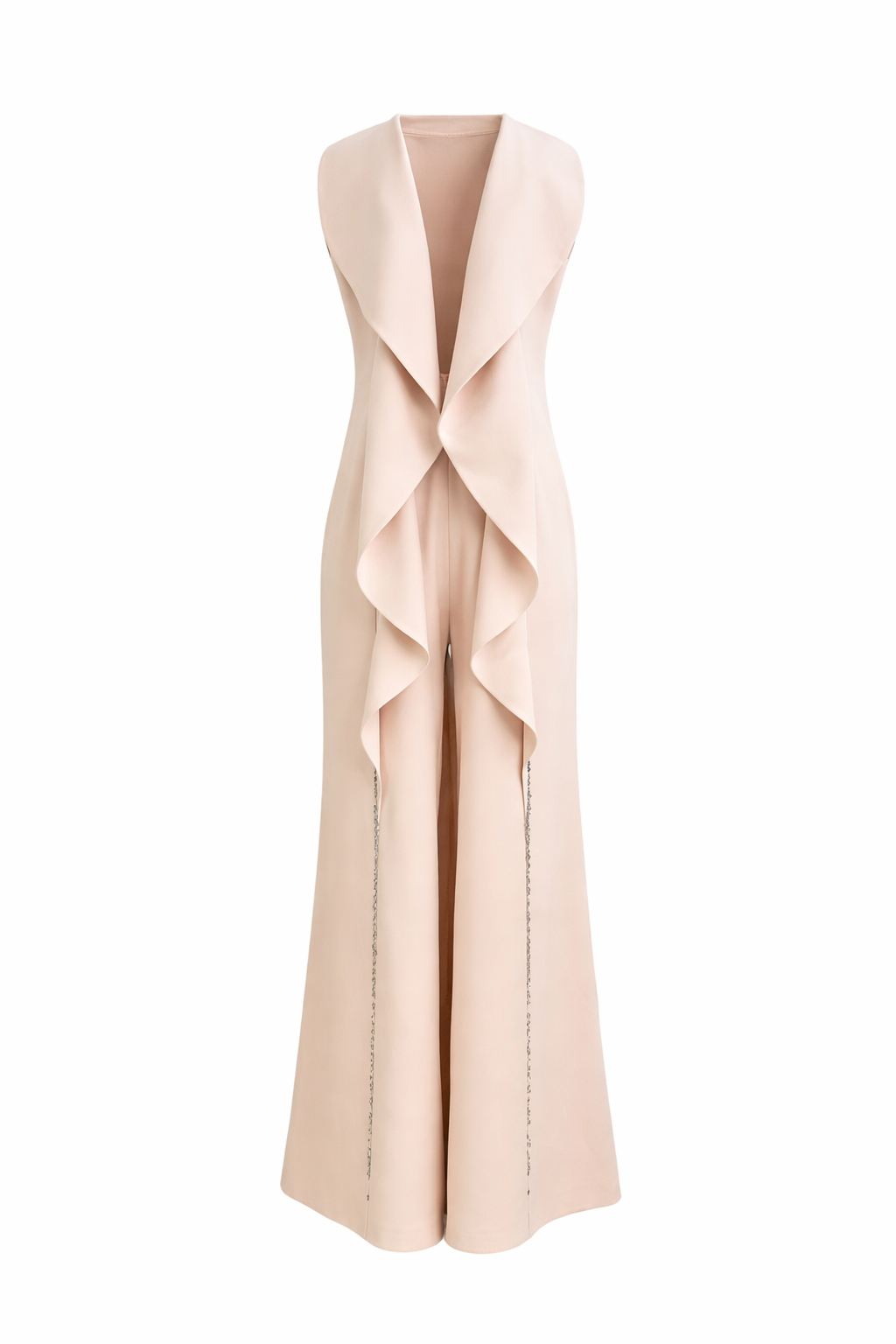 sleeveless column maxi dress with clean neckline – SERENE