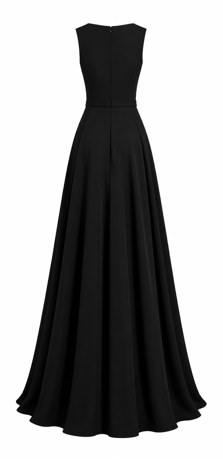 Midnight Elegance Crystal Neckline Gown - Grace