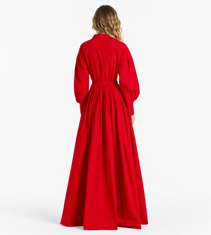 Scarlet Belted Shirt Maxi Dress - Veronas