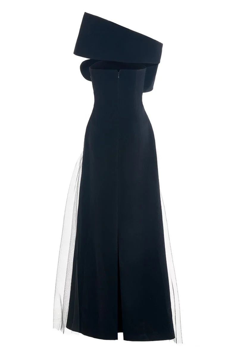 off-shoulder velvet bow gown – VALENTINA