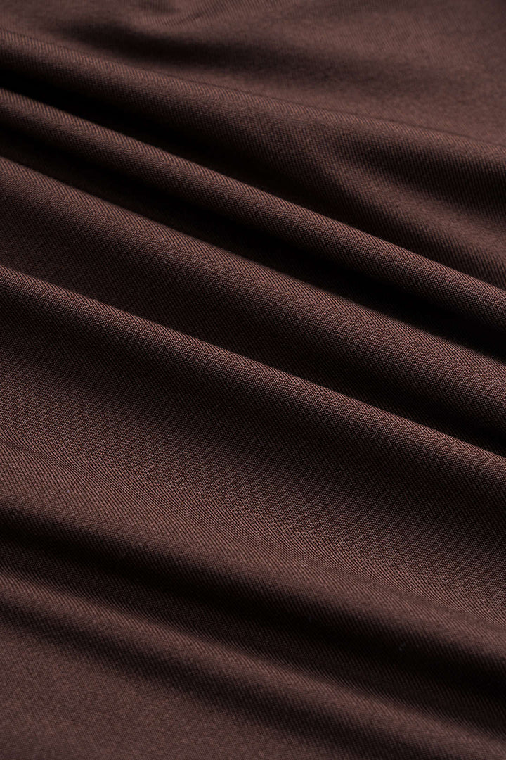 Ruched Asymmetrical Crossed Mini Dress