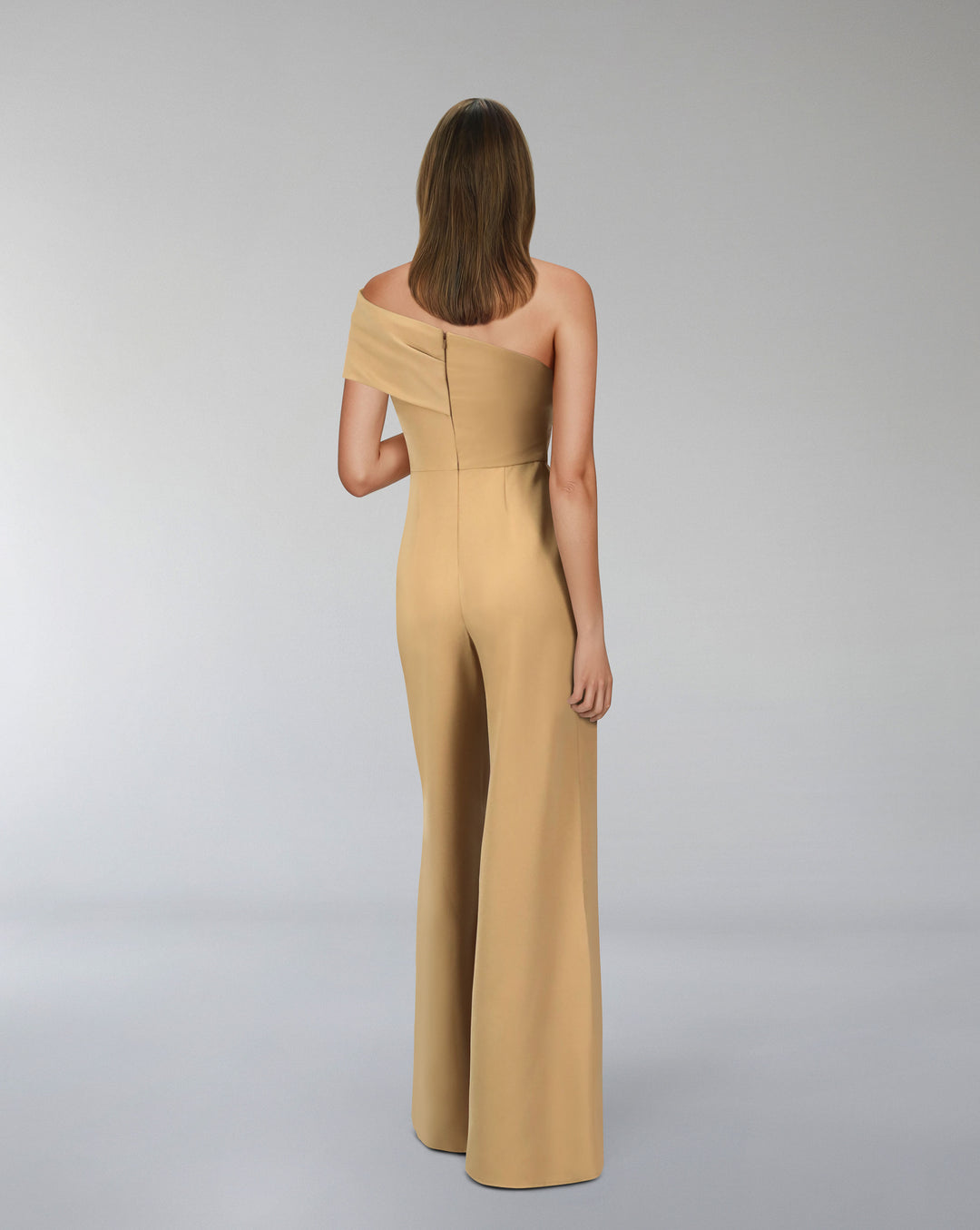 Folded neckline jumpsuit-Jiwan