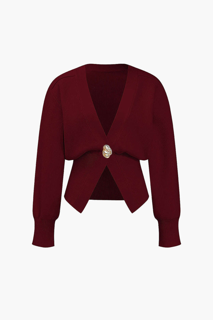 V-neck Sweater Cardigan