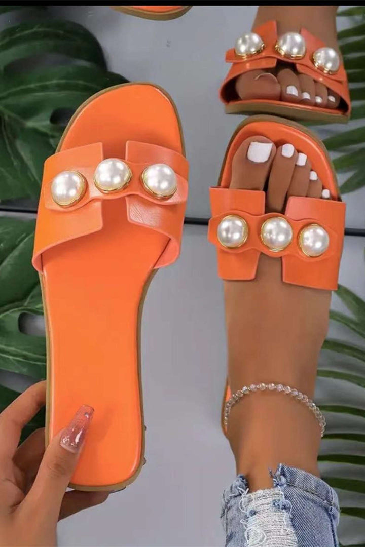 Pearl Flat Slippers