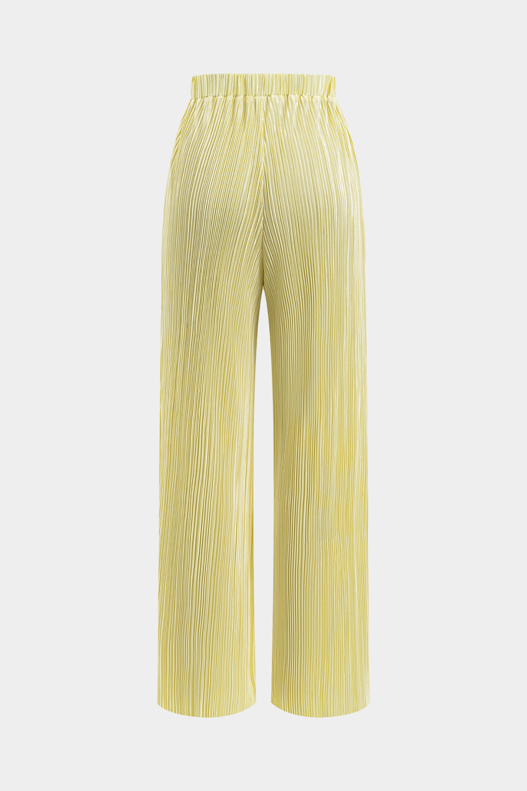 Satin Pleated Wide Leg Trousers
