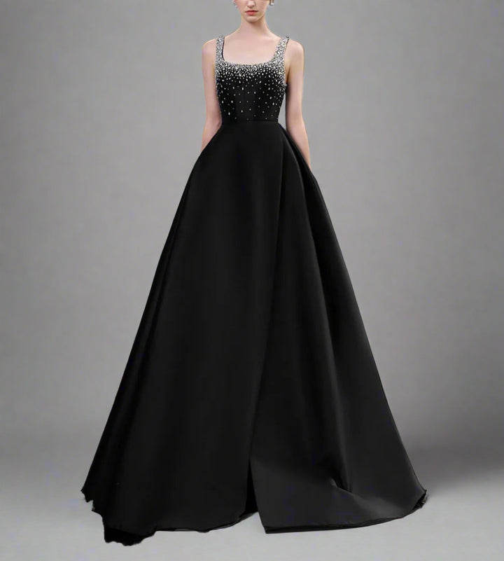 Embellished Sleeveless Gown with A-line Skirt - NOVA