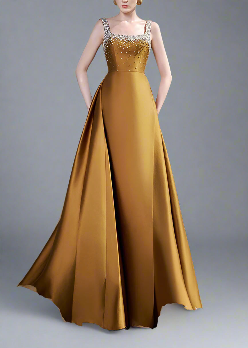 Embellished Sleeveless Gown with A-line Skirt - NOVA