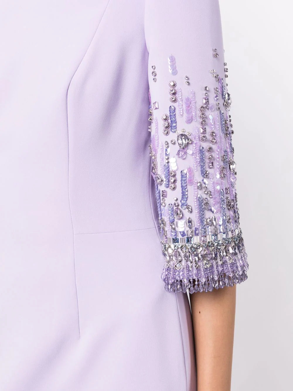 Beaded sleeve column gown – Bloma-1