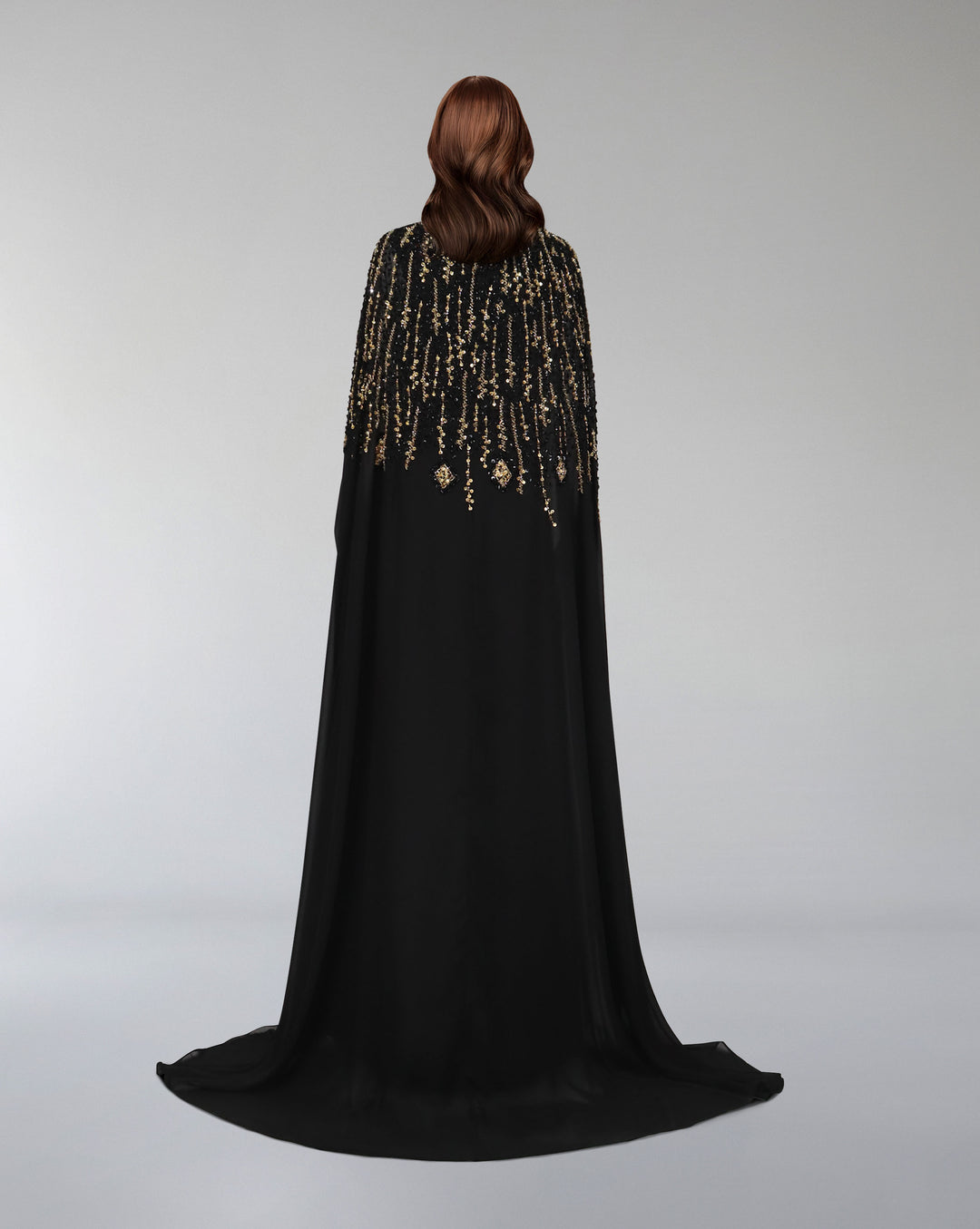 Fully beaded cape dress - PIA