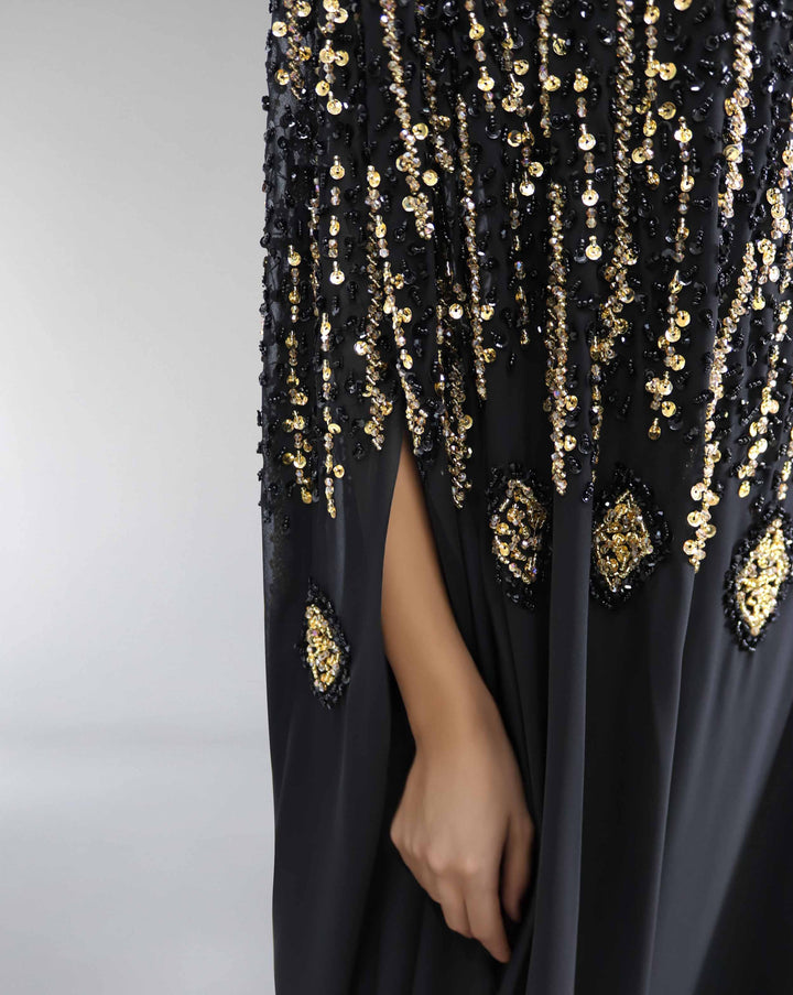 Fully beaded cape dress - PIA