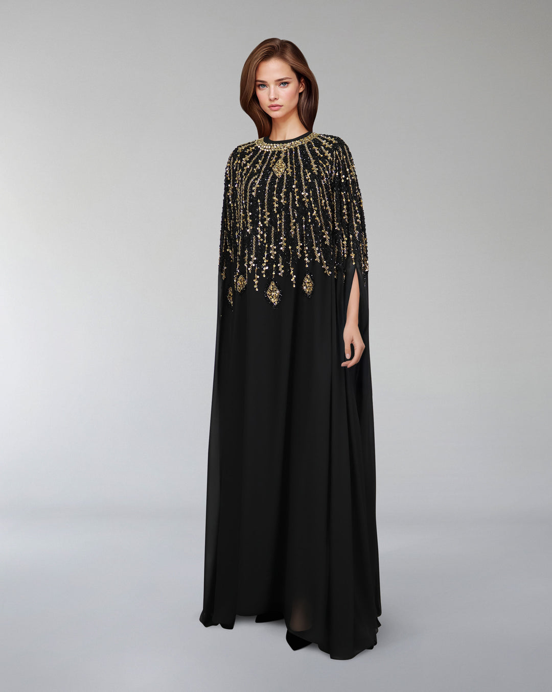 Fully beaded cape dress - PIA