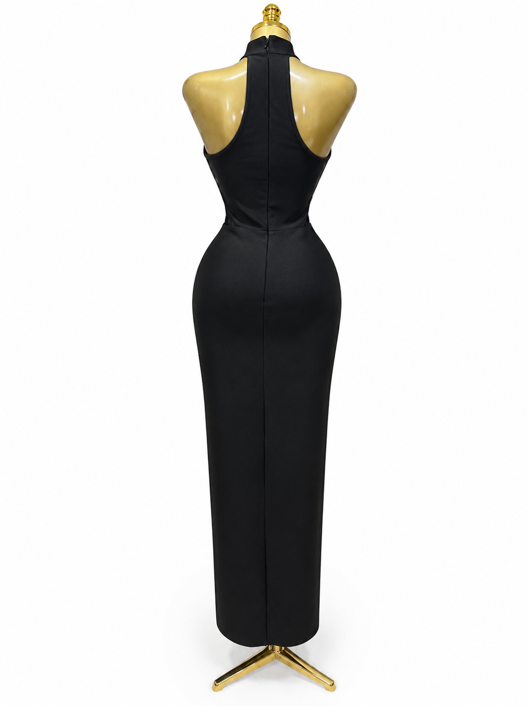 Floral Appliqué Halter Gown - Blossome